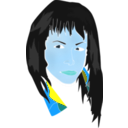 download Rostro Mujer clipart image with 180 hue color
