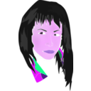 download Rostro Mujer clipart image with 270 hue color