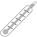 Thermometer Hot Outline