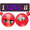 download Love You Couple Smiley Emoticon clipart image with 315 hue color
