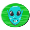 download Aliens Head clipart image with 90 hue color