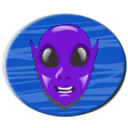 download Aliens Head clipart image with 180 hue color