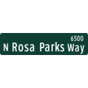 download Portland Oregon Street Name Sign N Rosa Parks Way clipart image with 45 hue color