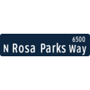 download Portland Oregon Street Name Sign N Rosa Parks Way clipart image with 90 hue color