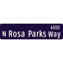 download Portland Oregon Street Name Sign N Rosa Parks Way clipart image with 135 hue color