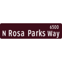 download Portland Oregon Street Name Sign N Rosa Parks Way clipart image with 225 hue color