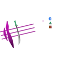 download Sword With Blue Hilt clipart image with 270 hue color