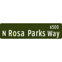download Portland Oregon Street Name Sign N Rosa Parks Way clipart image with 315 hue color