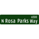 Portland Oregon Street Name Sign N Rosa Parks Way