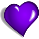 download Heart clipart image with 270 hue color