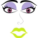 download Woman With Makeup clipart image with 90 hue color