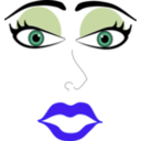 download Woman With Makeup clipart image with 270 hue color