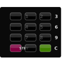 download Glossy Black Keypad clipart image with 90 hue color