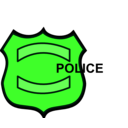 download Police Badge clipart image with 90 hue color