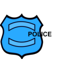 download Police Badge clipart image with 180 hue color