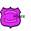 download Police Badge clipart image with 270 hue color