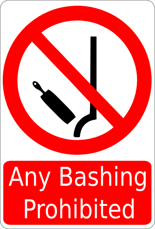 Bashing Prohibited Sign