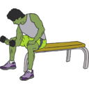 download Dumbell Lifter clipart image with 45 hue color