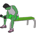 download Dumbell Lifter clipart image with 90 hue color