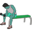 download Dumbell Lifter clipart image with 135 hue color