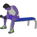 download Dumbell Lifter clipart image with 225 hue color