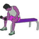 download Dumbell Lifter clipart image with 270 hue color
