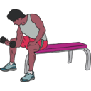 download Dumbell Lifter clipart image with 315 hue color