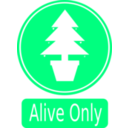 download Alive Only clipart image with 270 hue color