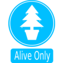 download Alive Only clipart image with 315 hue color