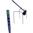 download Croquet Action clipart image with 180 hue color
