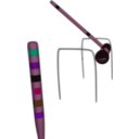 download Croquet Action clipart image with 270 hue color