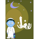download Ramadan clipart image with 180 hue color