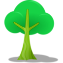 download Simple Tree clipart image with 45 hue color