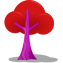 download Simple Tree clipart image with 270 hue color