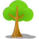 download Simple Tree clipart image with 0 hue color