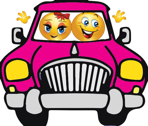 Couple Car Smiley Emoticon