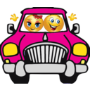 Couple Car Smiley Emoticon