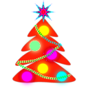 download Christmas Tree clipart image with 180 hue color