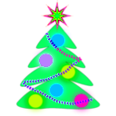 download Christmas Tree clipart image with 315 hue color