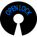 download Logo Open Lock clipart image with 90 hue color