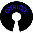 download Logo Open Lock clipart image with 135 hue color