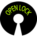 download Logo Open Lock clipart image with 315 hue color