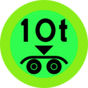download 10 Ton Payload Sign clipart image with 90 hue color