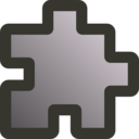download Icon Puzzle Grey clipart image with 225 hue color