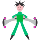 download Man With Jet Pack clipart image with 315 hue color
