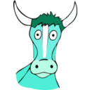 download Drawn Cow clipart image with 135 hue color