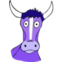 download Drawn Cow clipart image with 225 hue color