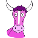 download Drawn Cow clipart image with 270 hue color
