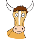 download Drawn Cow clipart image with 0 hue color