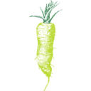 download Half Long Carrot clipart image with 45 hue color